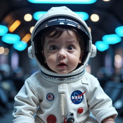 AI baby portrait - Astronaut theme