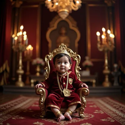 AI generated baby portrait - Royal Portrait theme