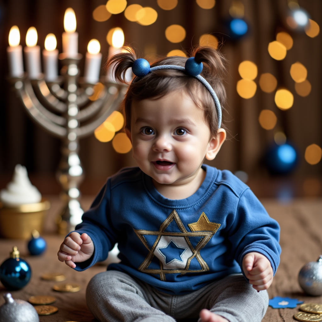 AI baby Hanukkah portrait sample
