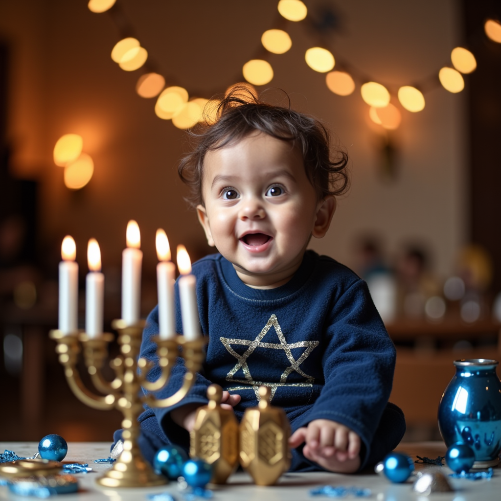 AI baby Hanukkah portrait sample