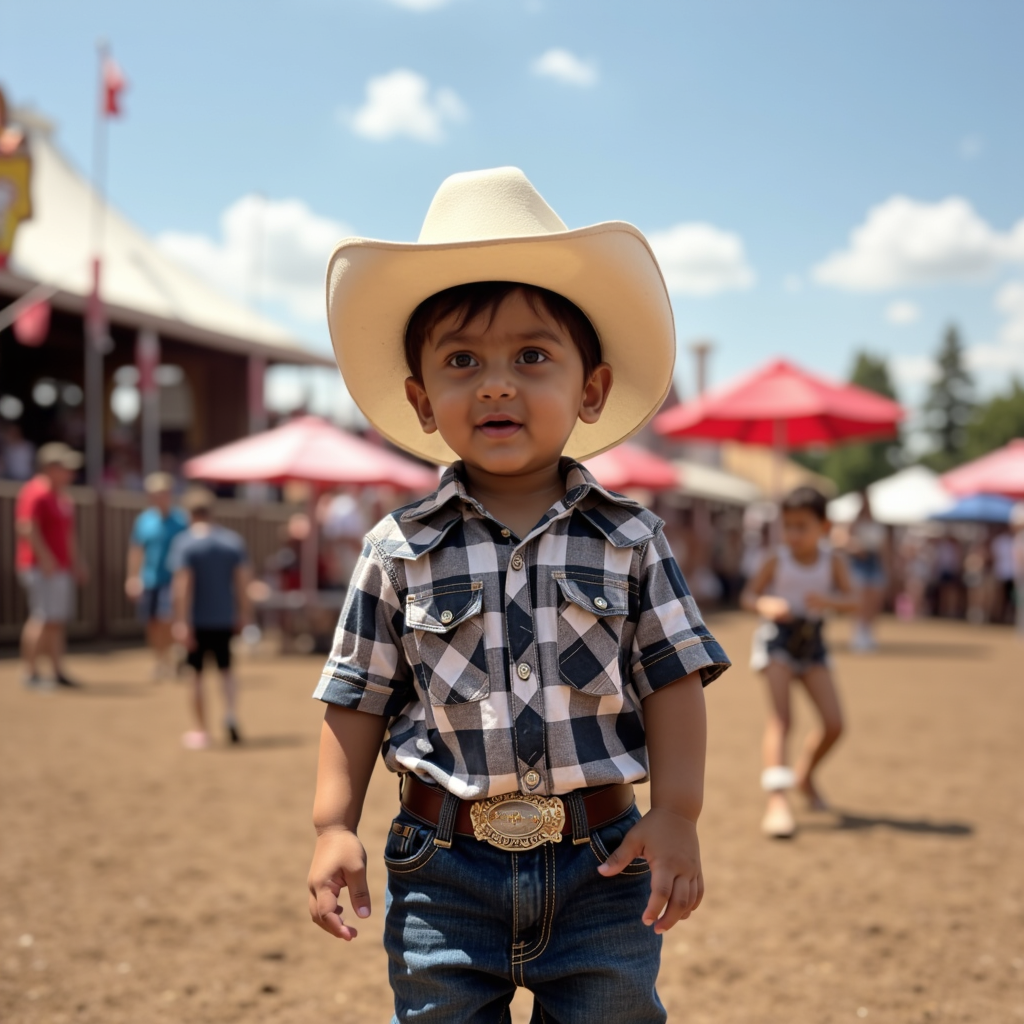 AI baby Calgary Stampede portrait
