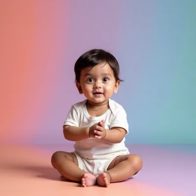 AI baby Colorful Backdrop photos