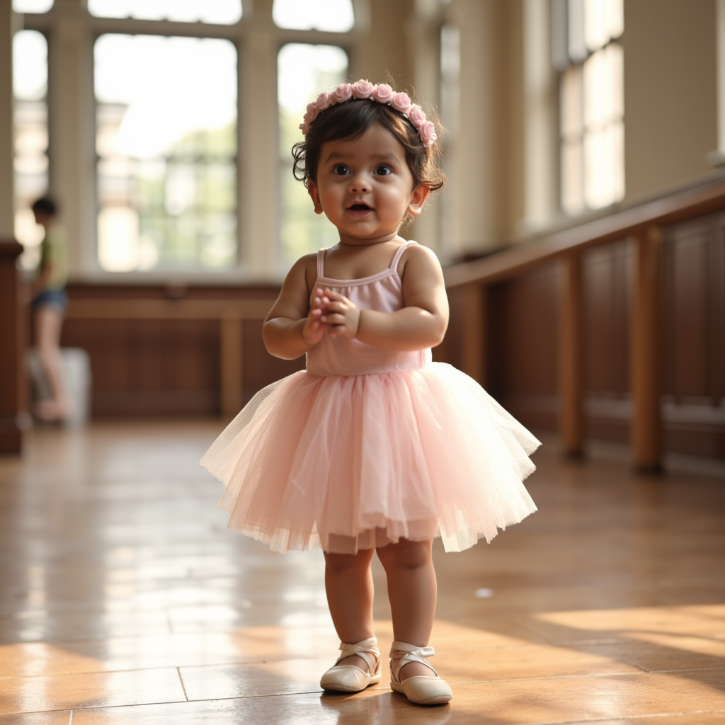 AI generated baby portrait - Ballerina theme