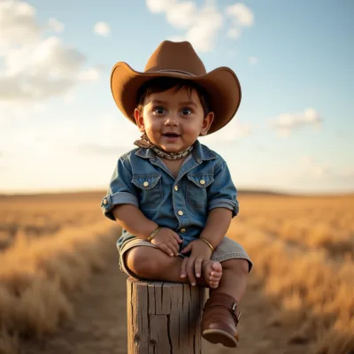 AI baby Cowboy photos