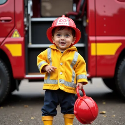 AI baby Firefighter photos
