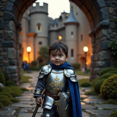 AI baby Knight photos