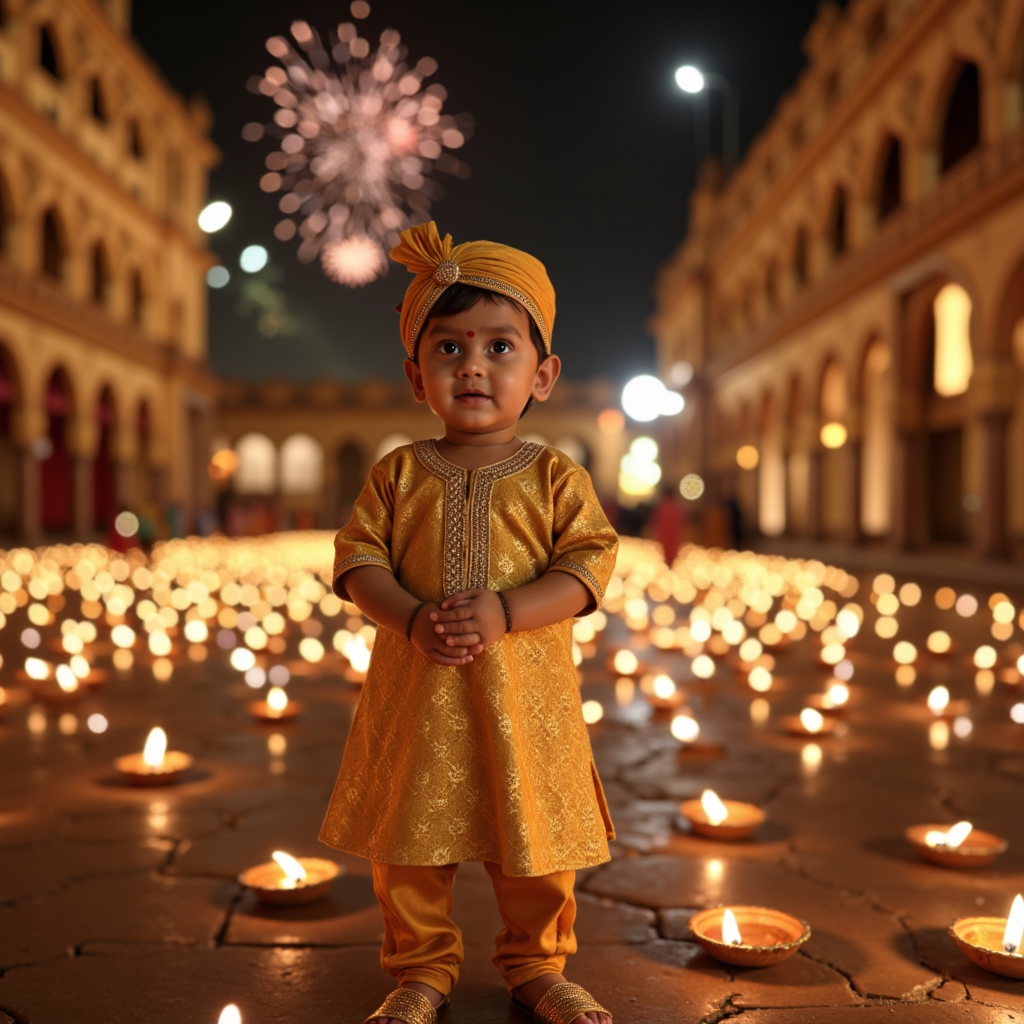 AI baby Diwali Night (Premium) portrait