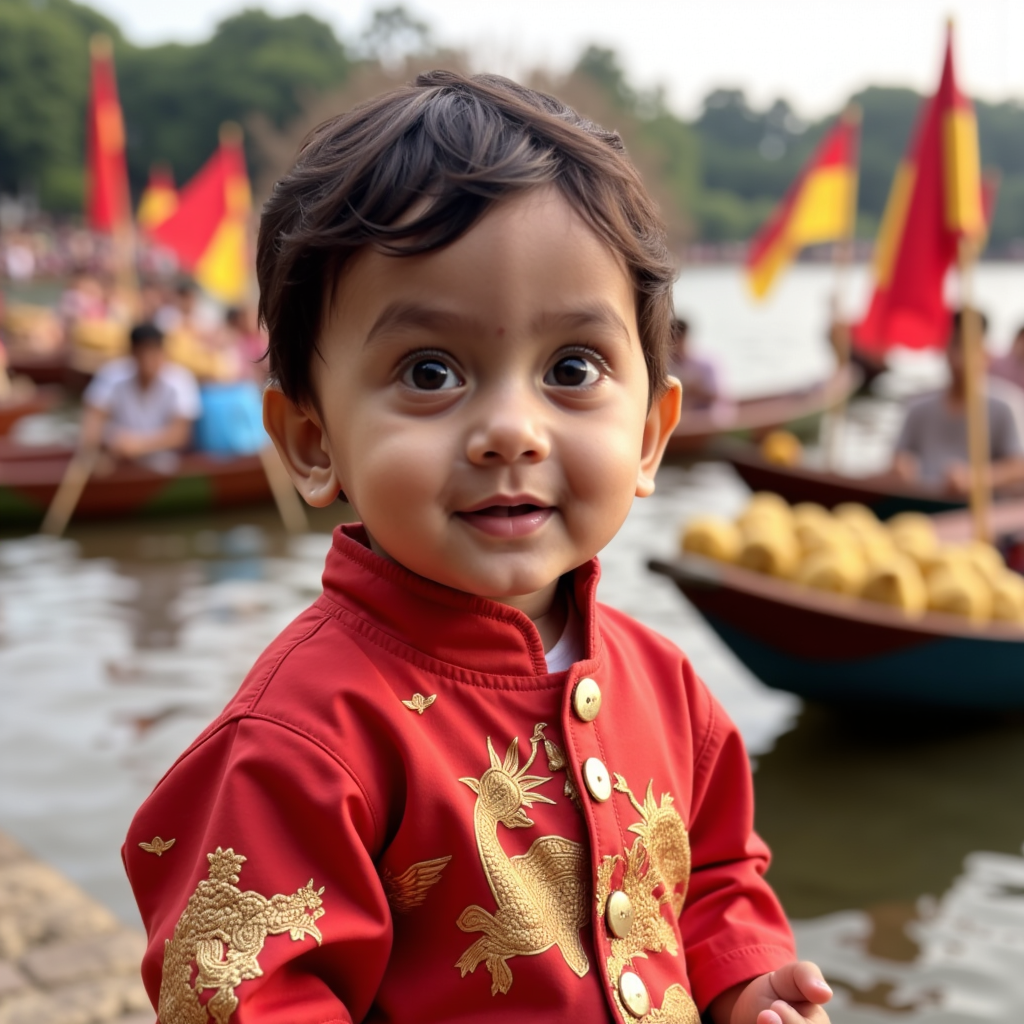 AI baby Dragon Boat Festival portrait