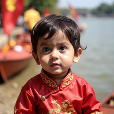 AI baby Dragon Boat Festival photos