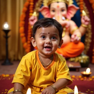 AI baby Ganesh Chaturthi photos