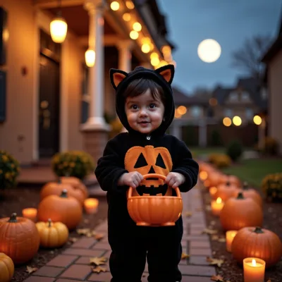 AI generated baby portrait - Halloween theme