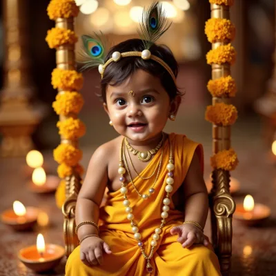 AI baby Janmashtami photos
