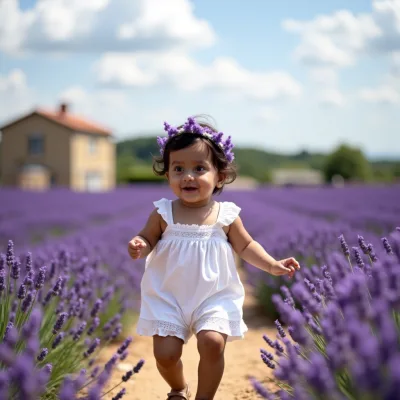 AI baby Lavender Field photos