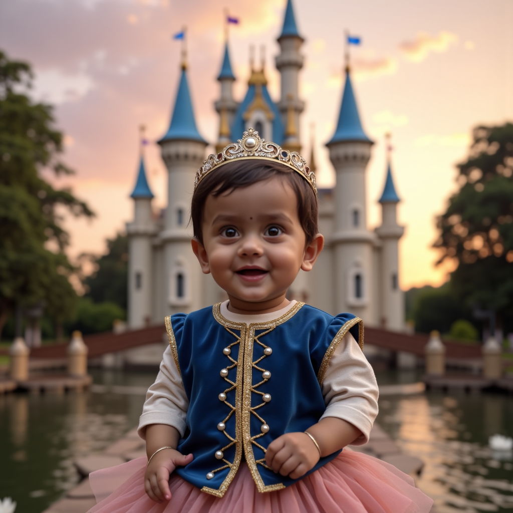 AI generated baby portrait - Magic Castle theme