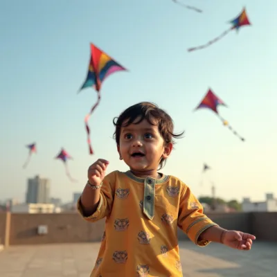 AI baby Kite Festival photos