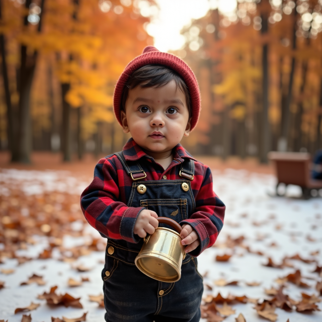 AI baby Maple Harvest Season portrait