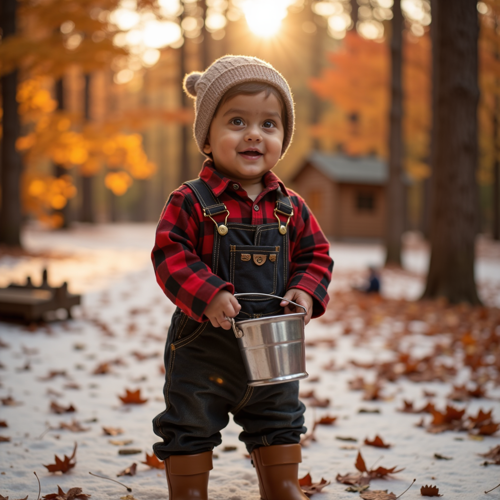 AI baby Maple Harvest Season portrait