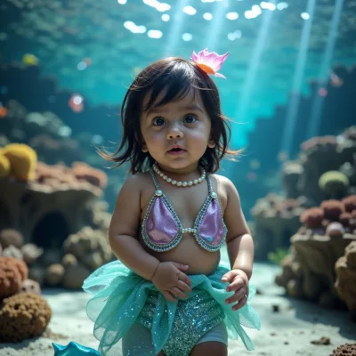 AI baby Mermaid photos