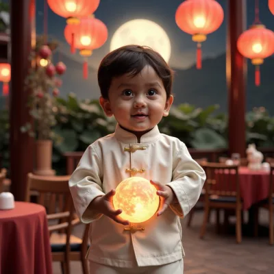AI baby Mid-Autumn Festival photos
