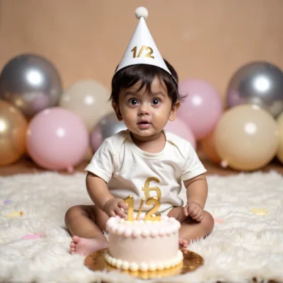 AI baby Half Birthday photos