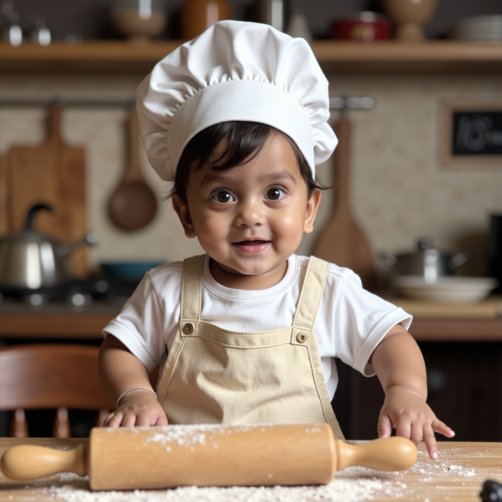 AI baby 10 Months — Little Chef portrait