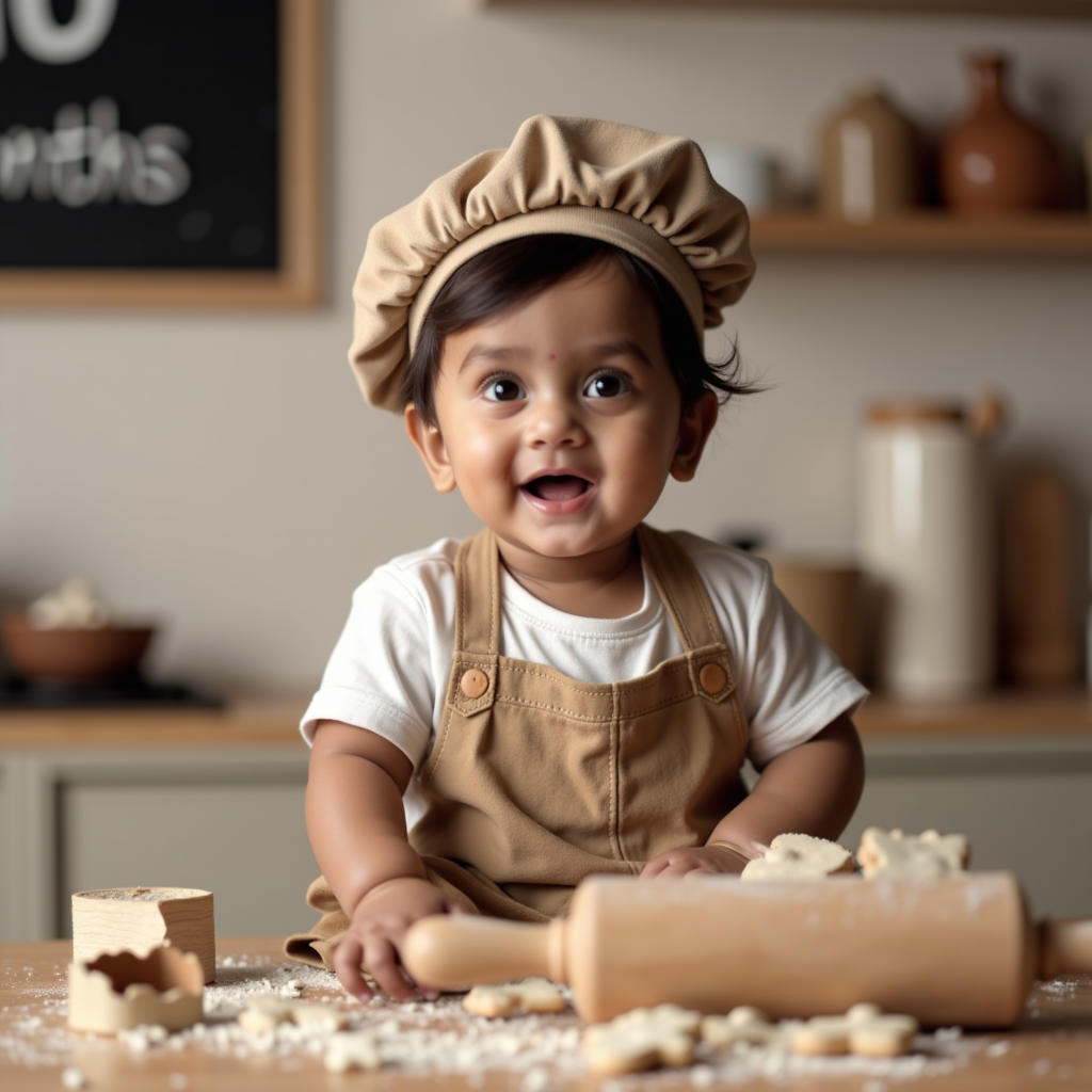 AI baby 10 Months — Little Chef portrait