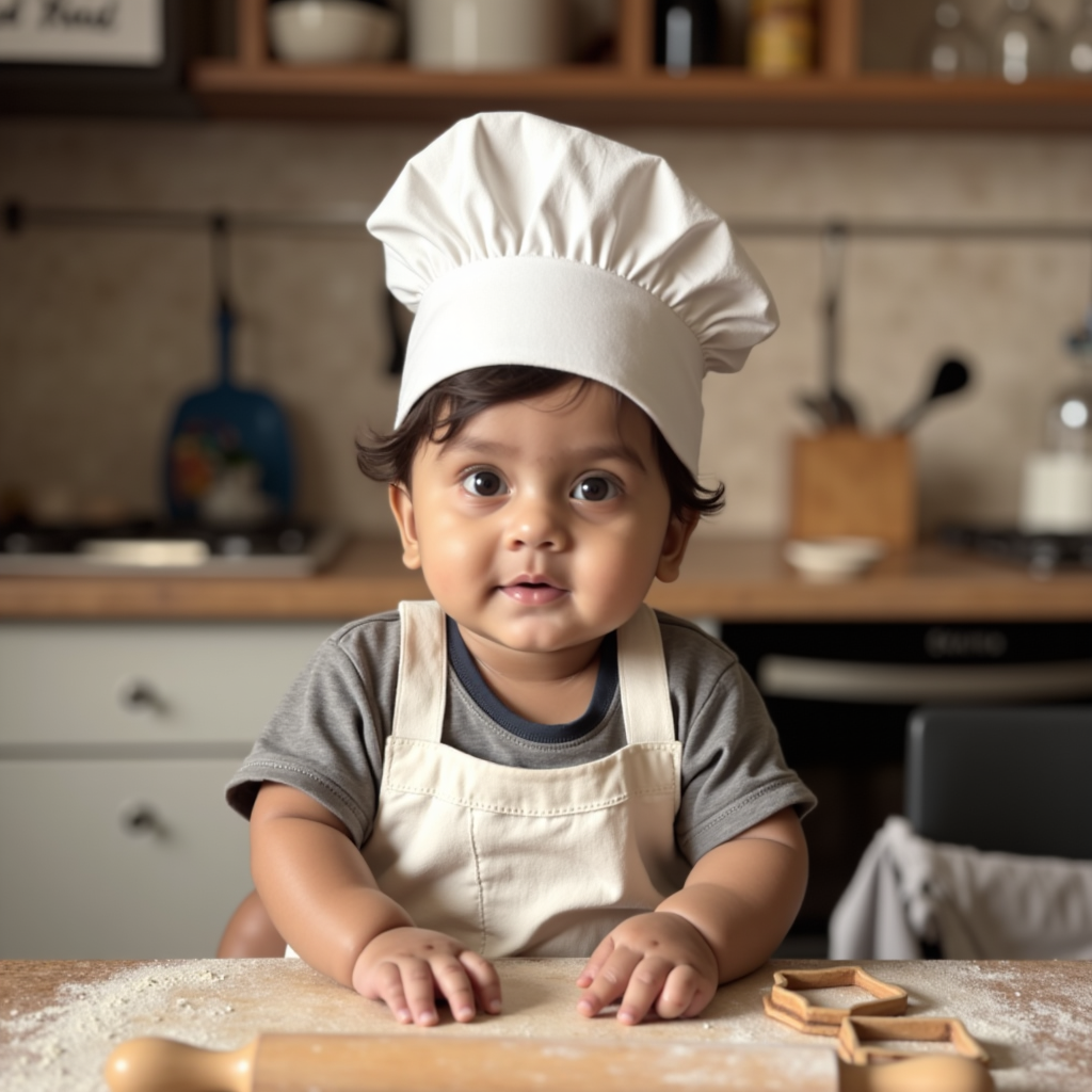 AI baby 10 Months — Little Chef portrait