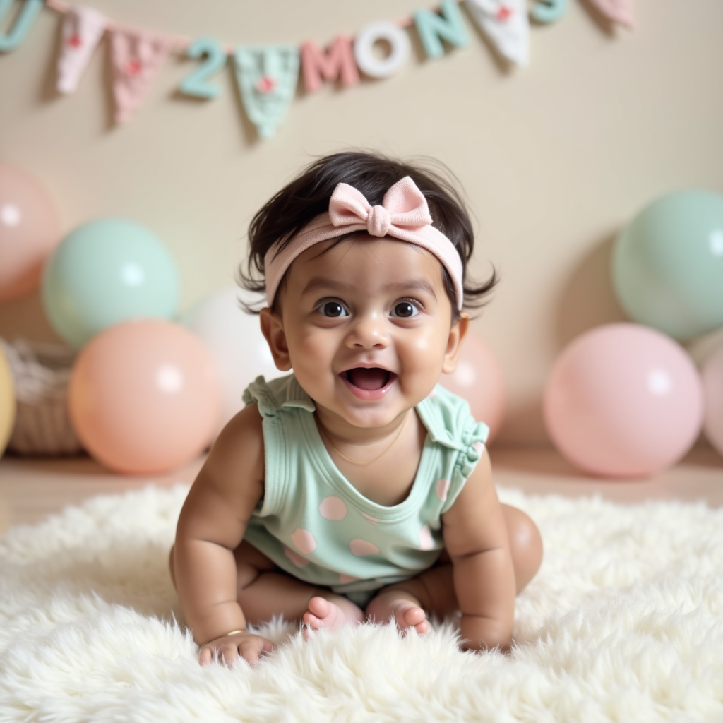 AI baby 2 Months — First Smiles portrait
