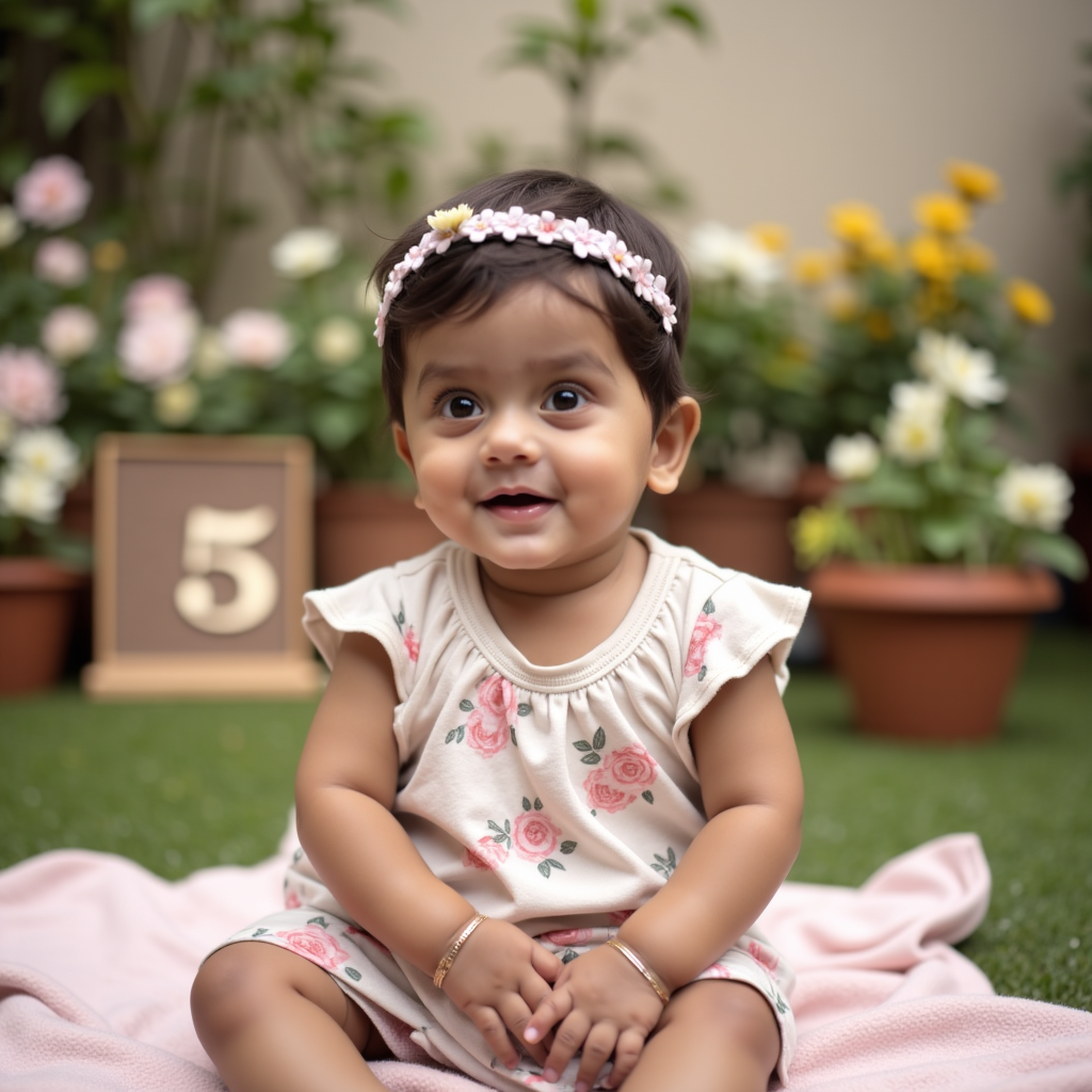 AI baby 5 Months — In Bloom portrait