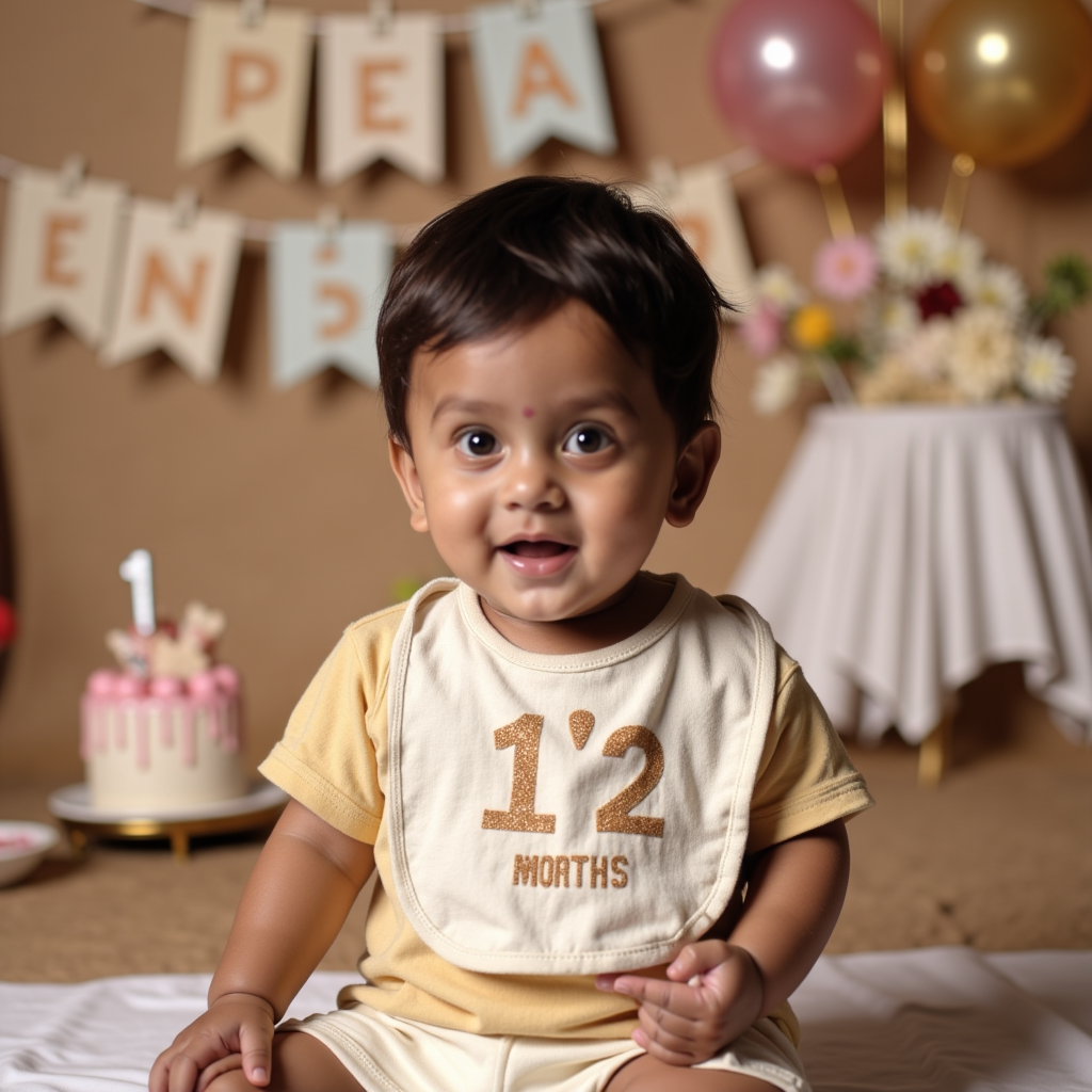 AI baby 6 Months — Sitting Strong portrait