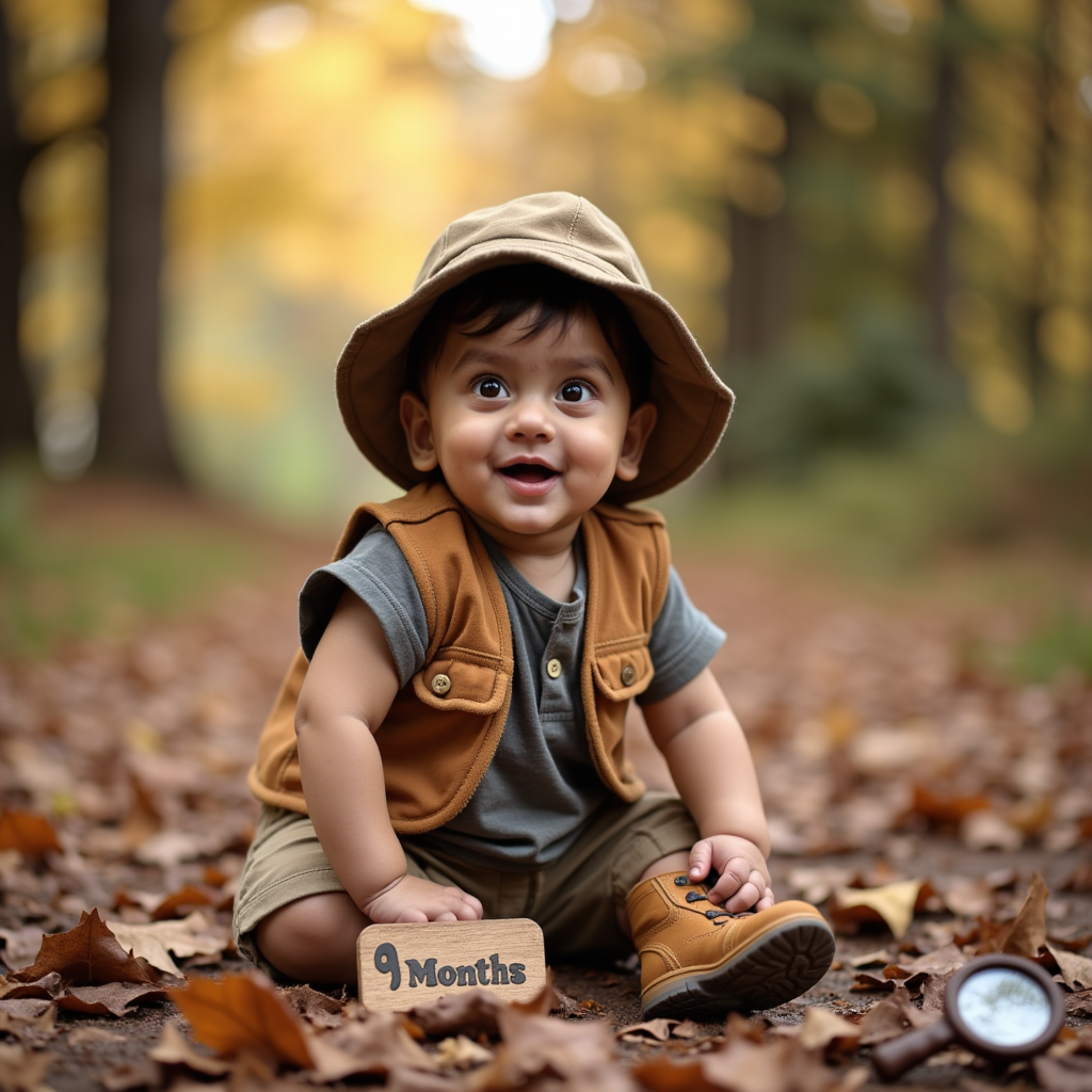AI baby 9 Months — Little Explorer portrait