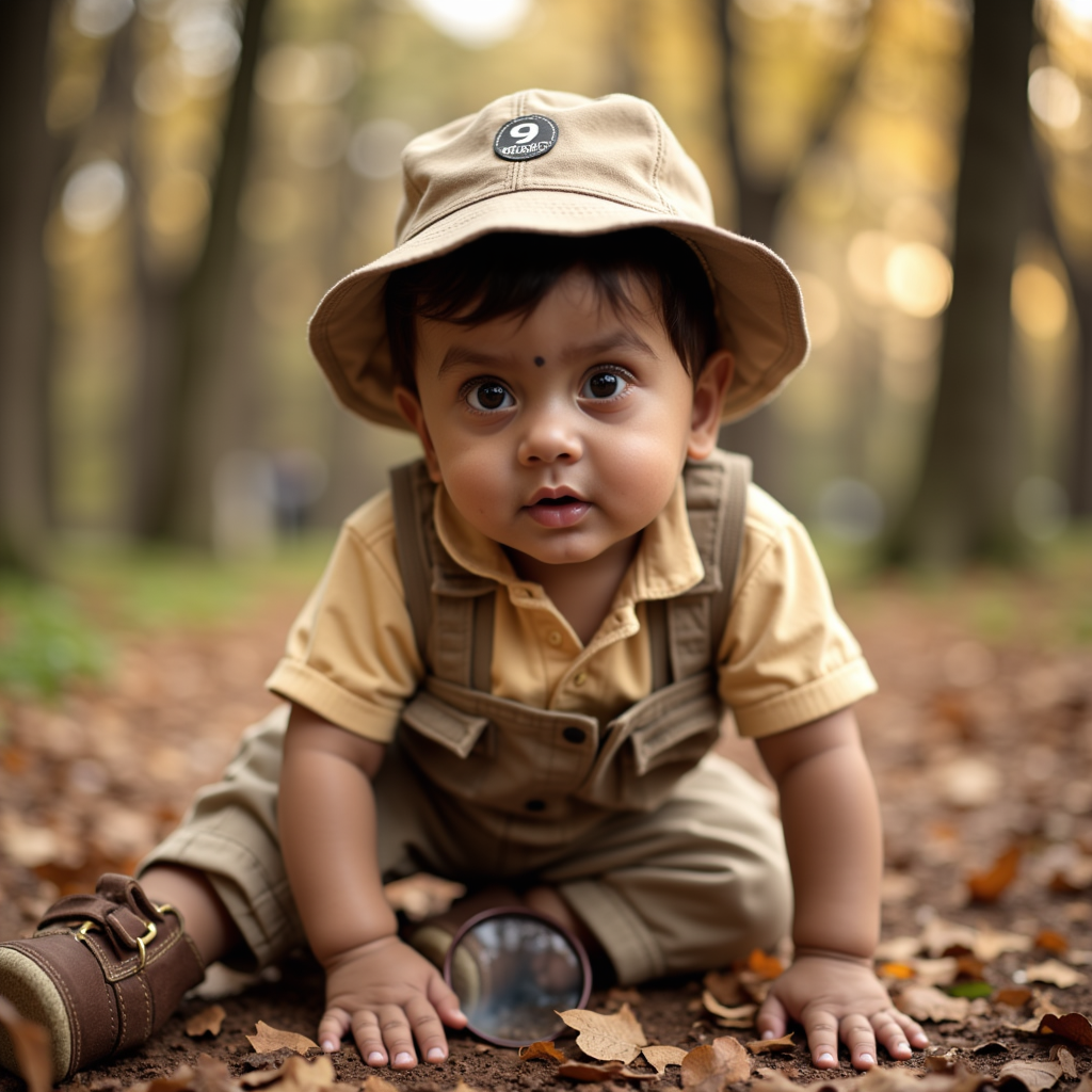 AI generated baby portrait - 9 Months — Little Explorer theme