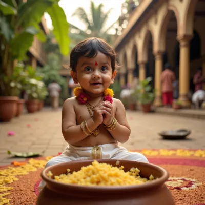 AI baby Pongal Harvest photos