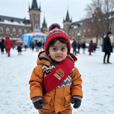 AI baby Quebec Winter Carnival photos