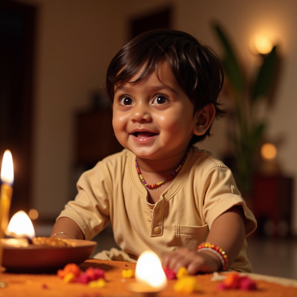 AI baby Raksha Bandhan portrait