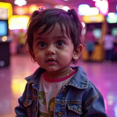 AI baby Retro 80s photos
