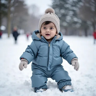 AI baby Snowy Winter photos