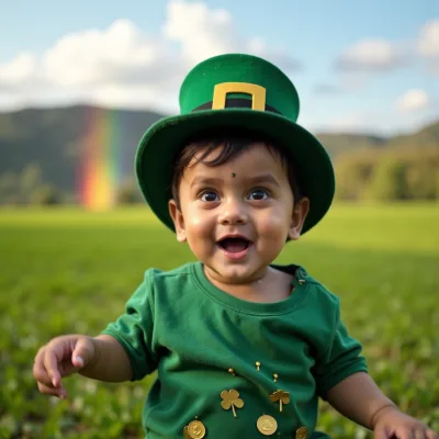 AI baby St. Patrick's Day photos