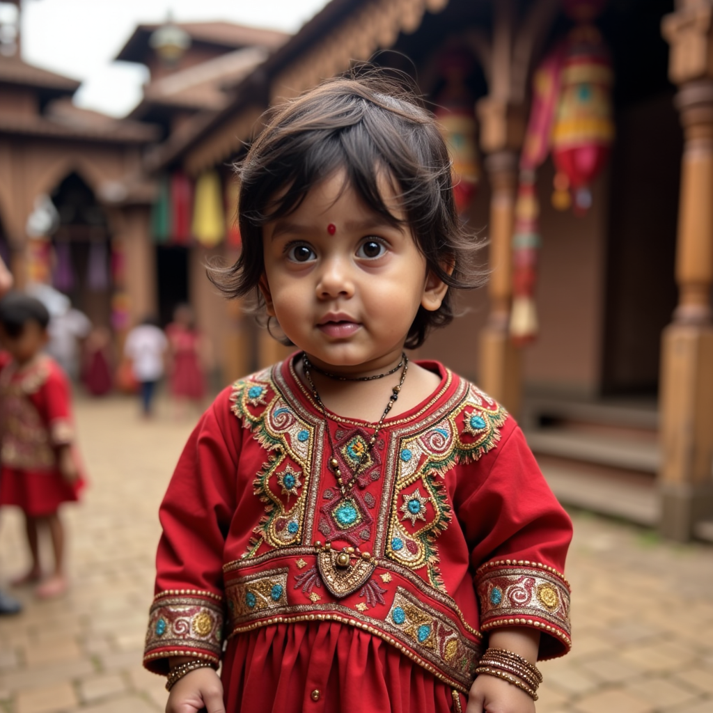 AI generated baby portrait - World Traditional theme