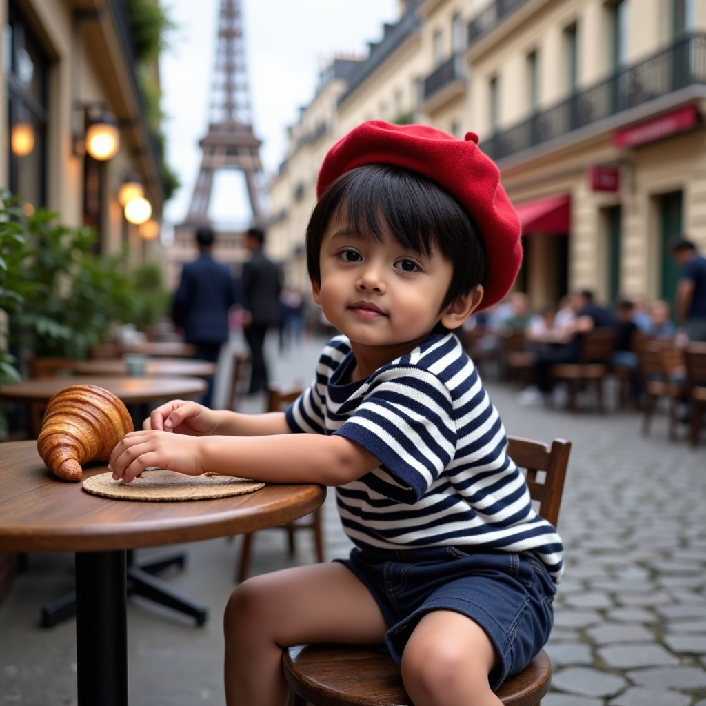 AI baby Paris portrait