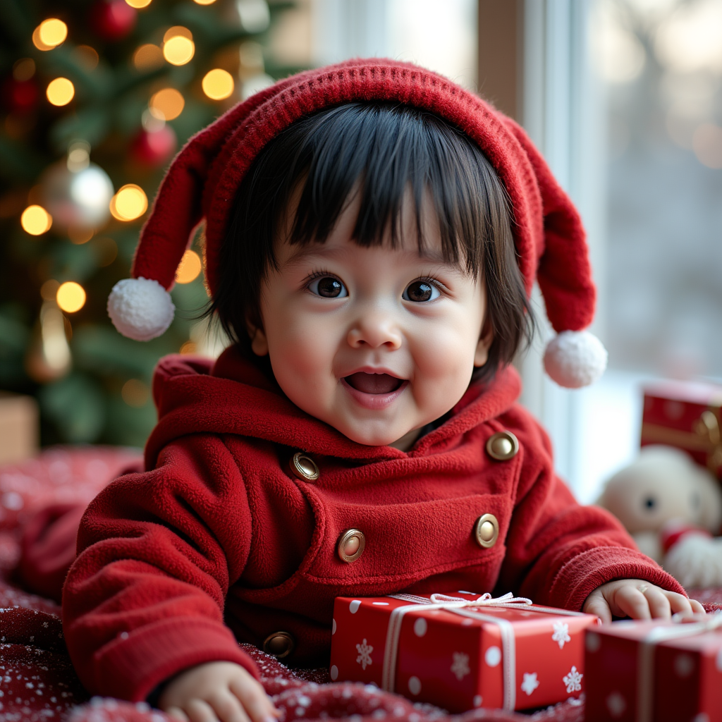 AI baby Christmas Pack portrait