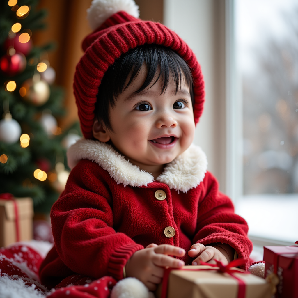 AI baby Christmas Pack portrait