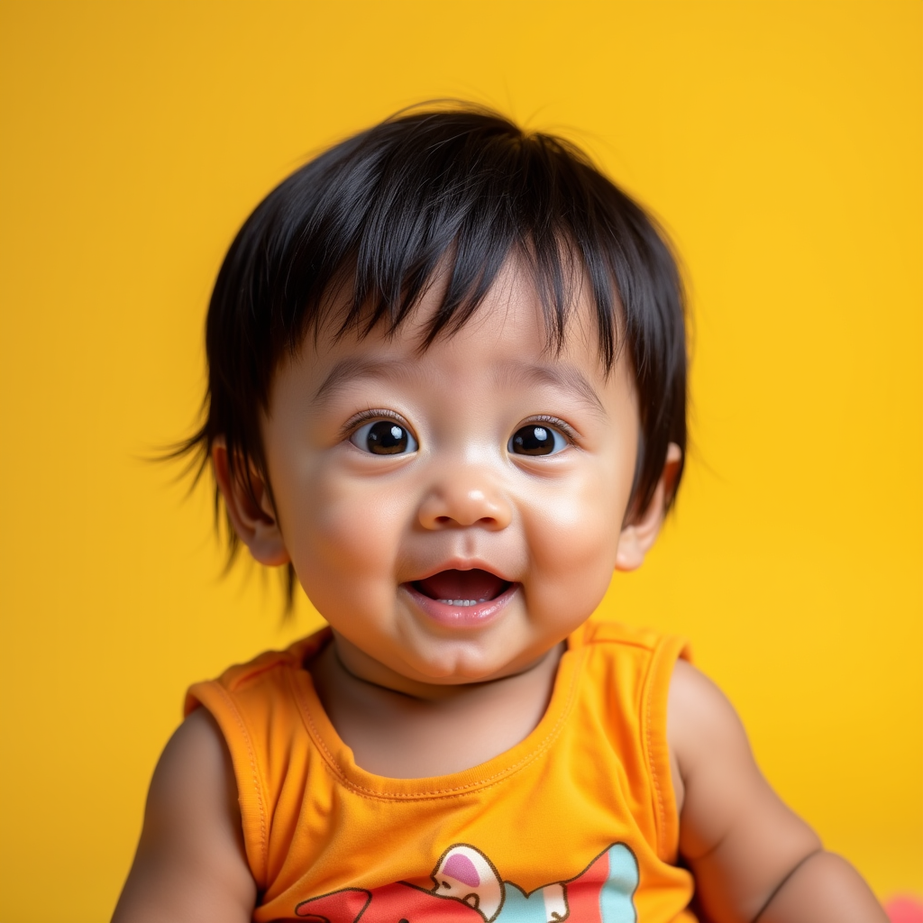AI baby Colorful Backdrop portrait