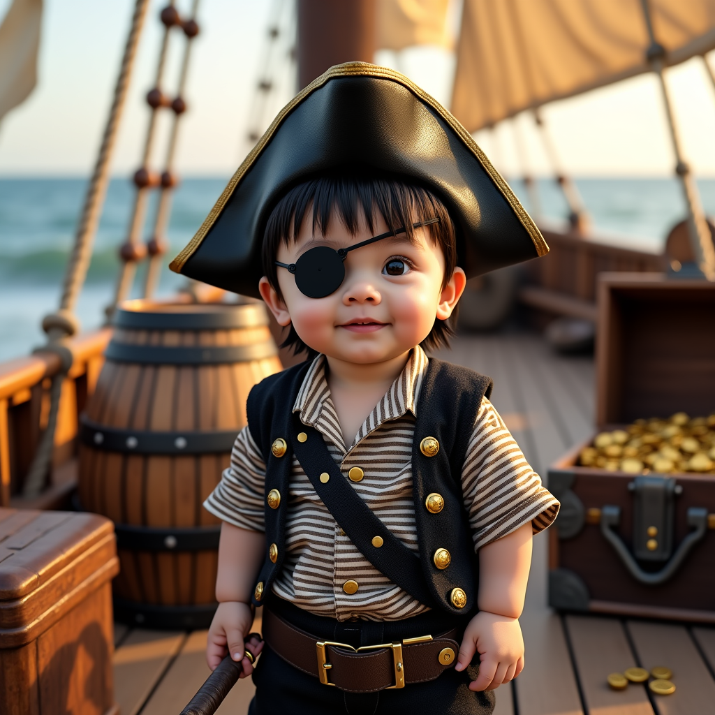 AI baby Pirate portrait