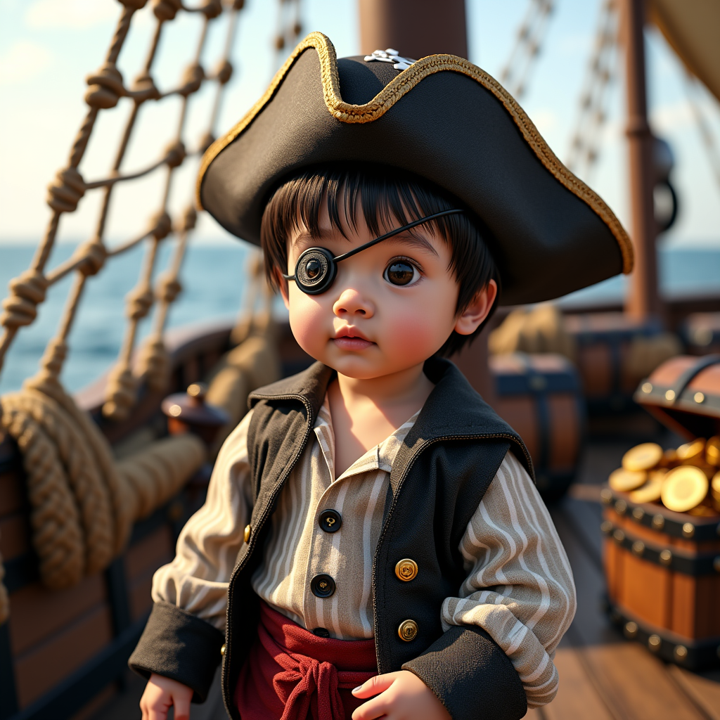 AI baby Pirate portrait