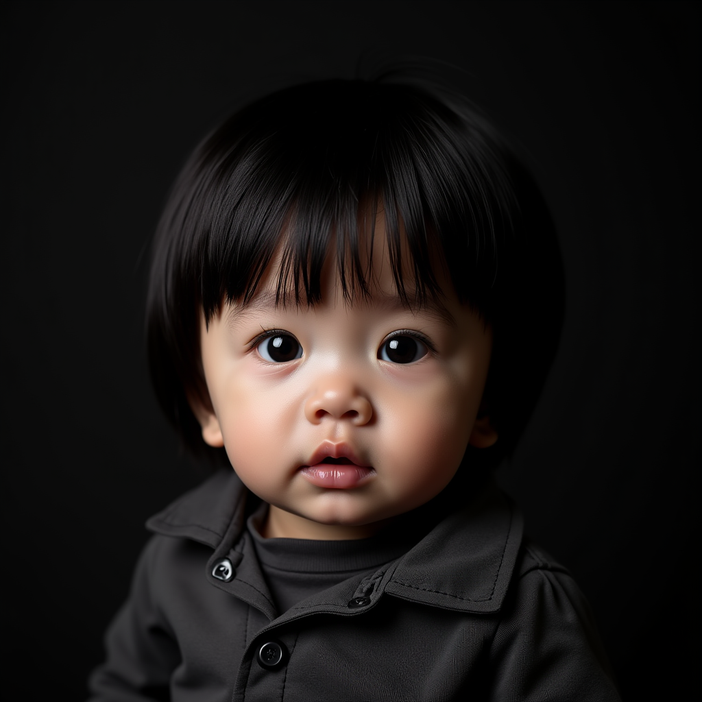 AI baby Dark Moody portrait