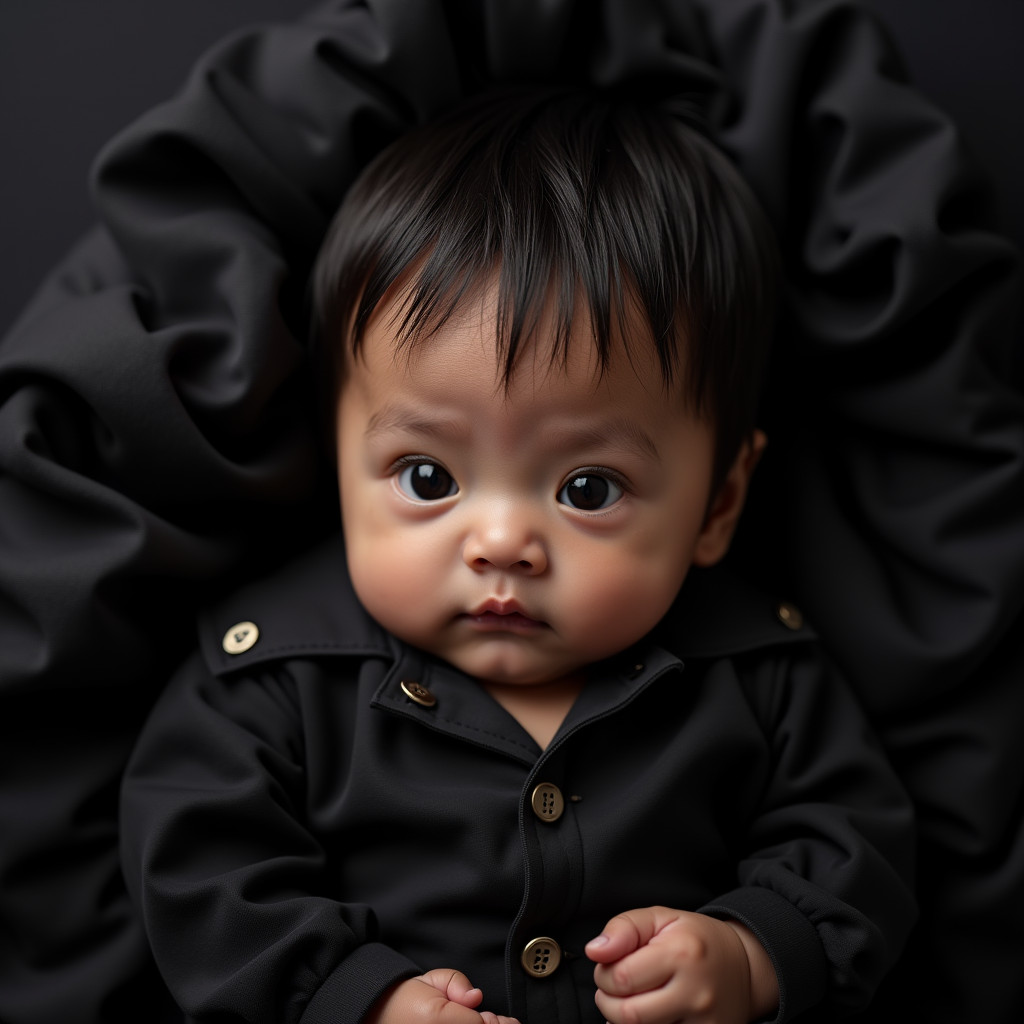 AI baby Dark Moody portrait