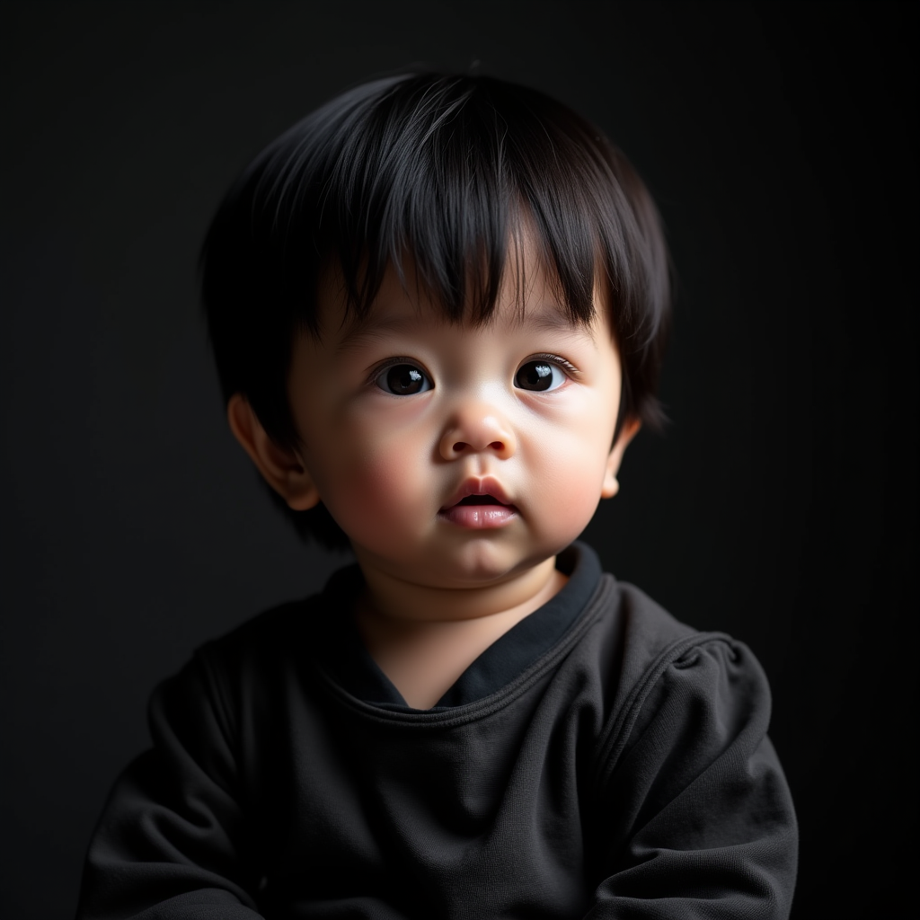 AI baby Dark Moody portrait