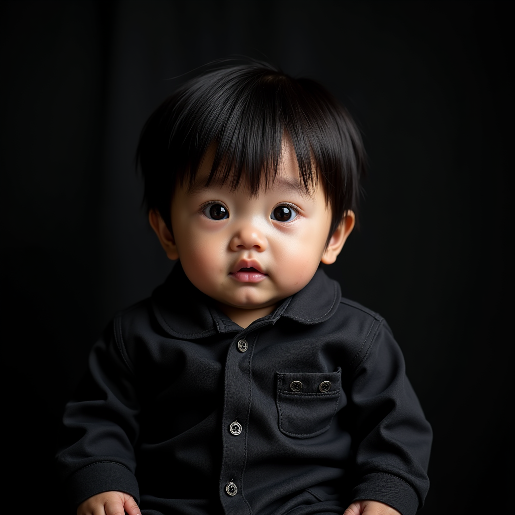 AI baby Dark Moody portrait