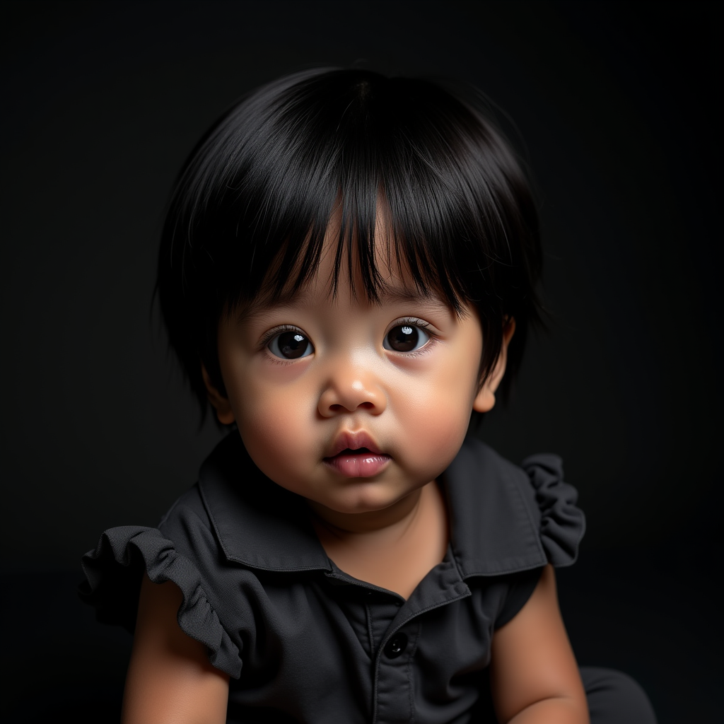 AI baby Dark Moody portrait